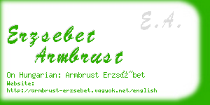 erzsebet armbrust business card